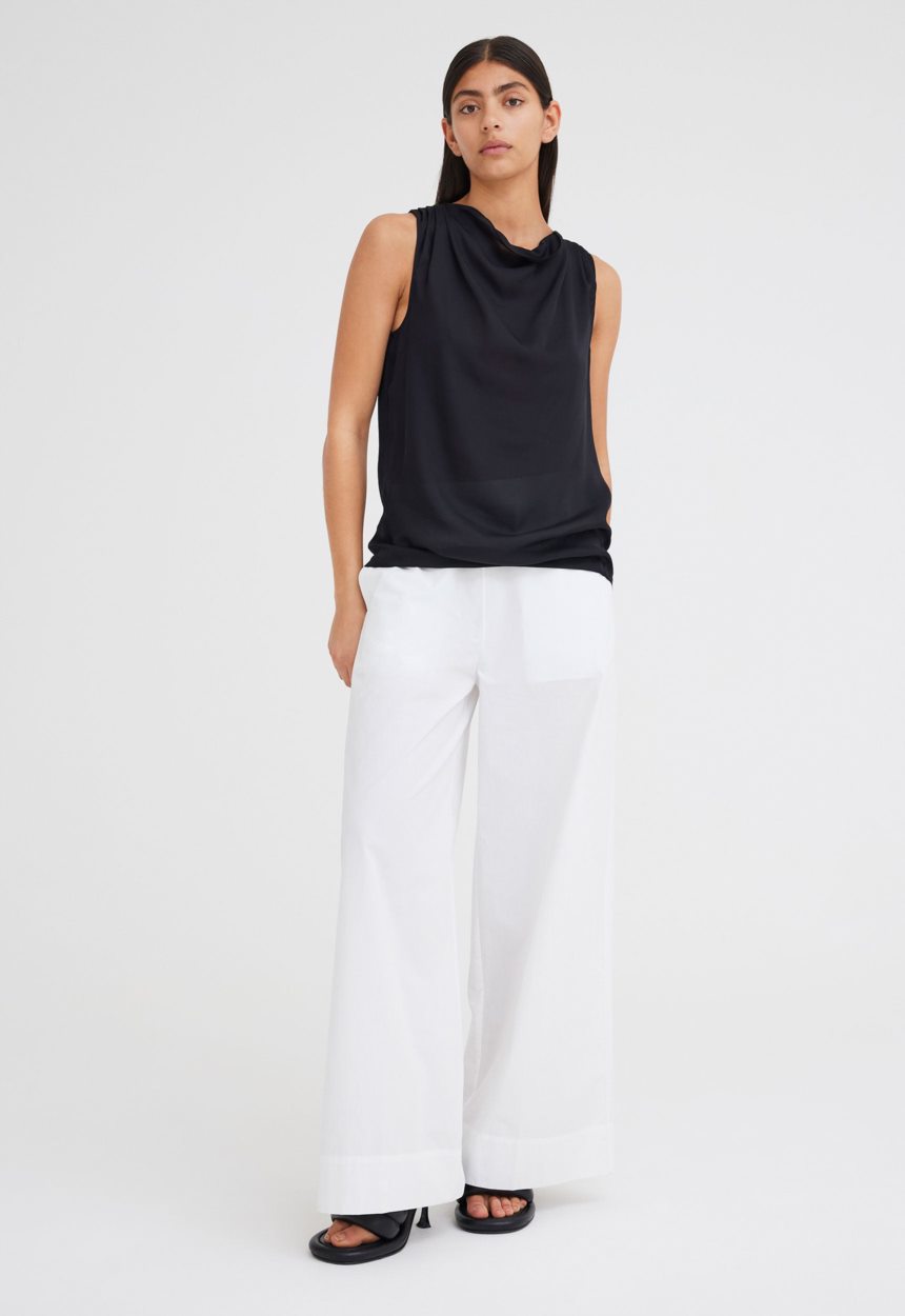 Jac + Jack Briar Cotton Wide Leg Pant - White